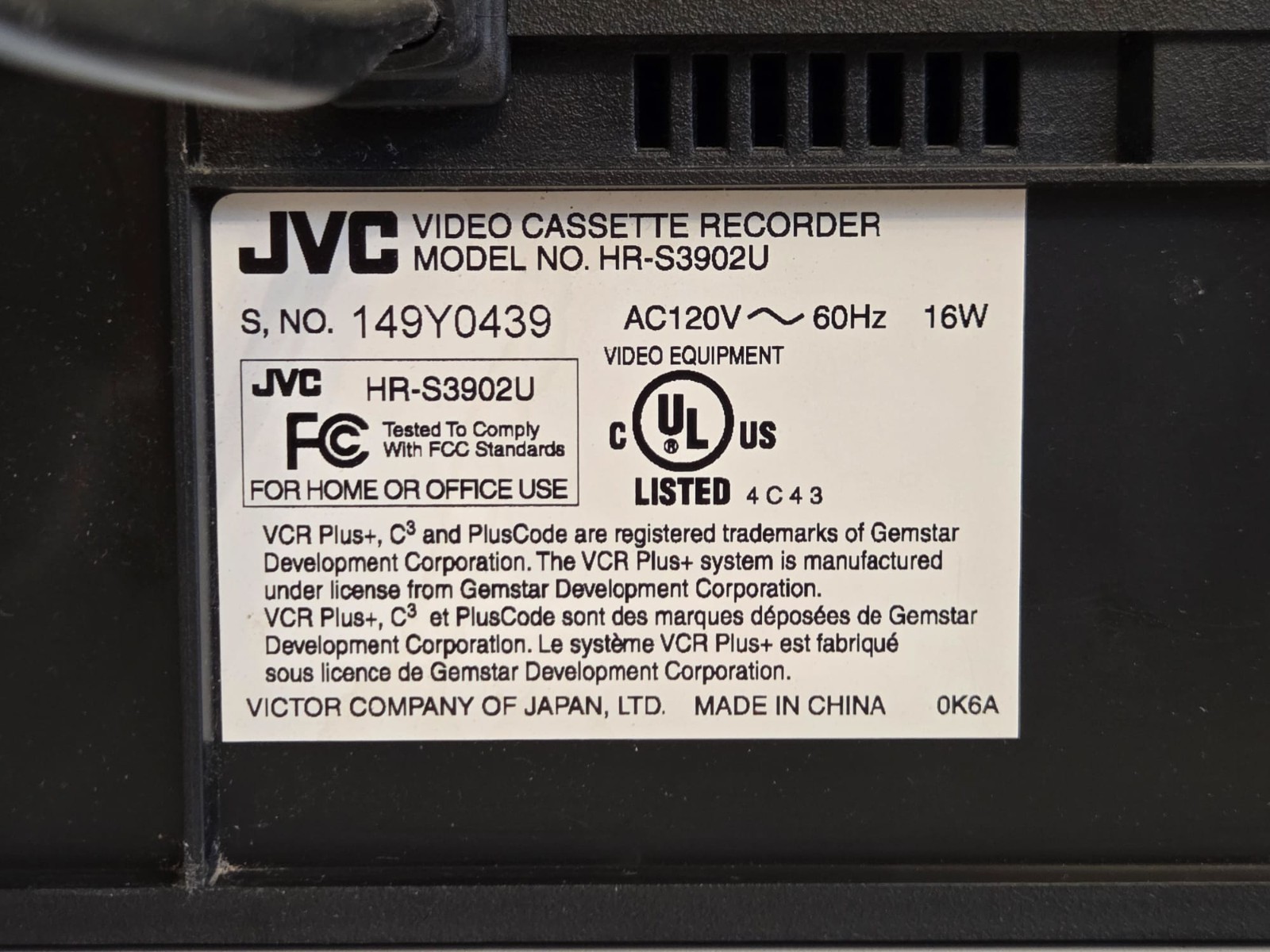 JVC HR-S3902U Super VHS S-VHS ET 4Head HiFi No Remote Fully Tested Working