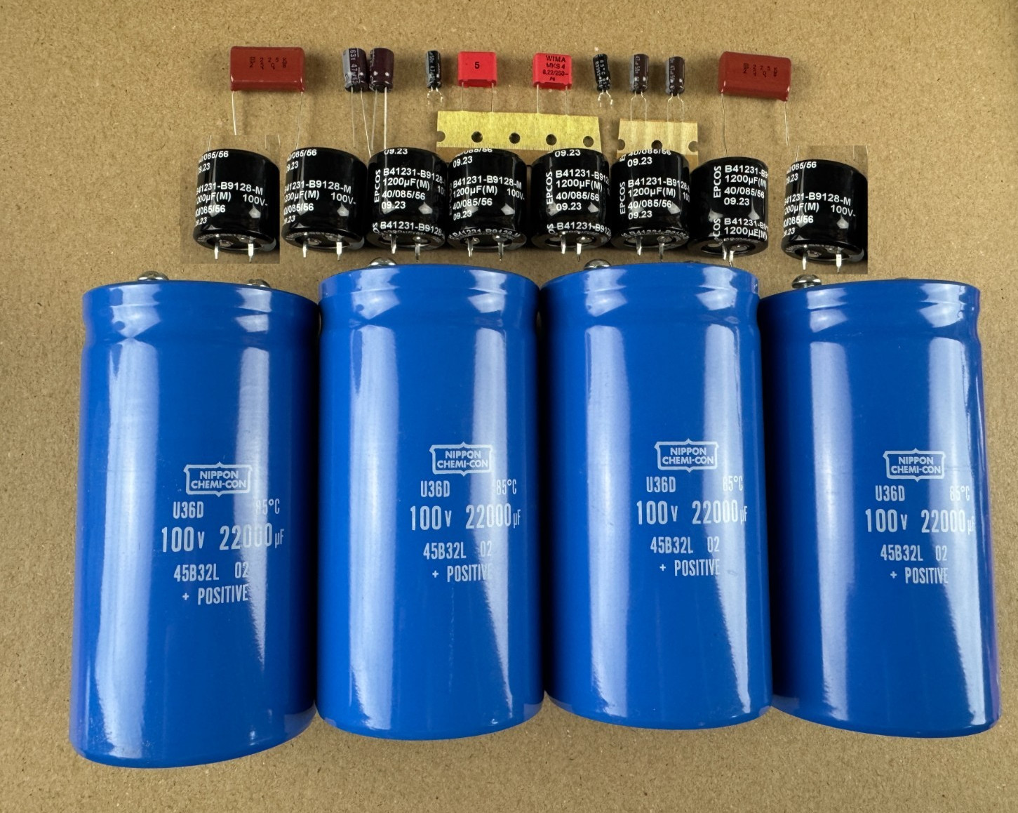 Adcom GFA-5500 COMPLETE Recap Kit High-Quality Amplifier Rebuild Main Filters