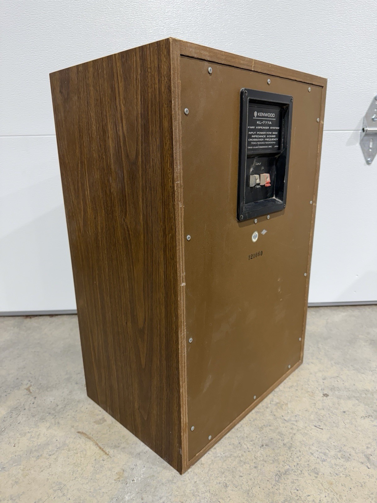 Vintage Kenwood KL-777A Stereo Floor Speaker Wood Grain Working Tested Single