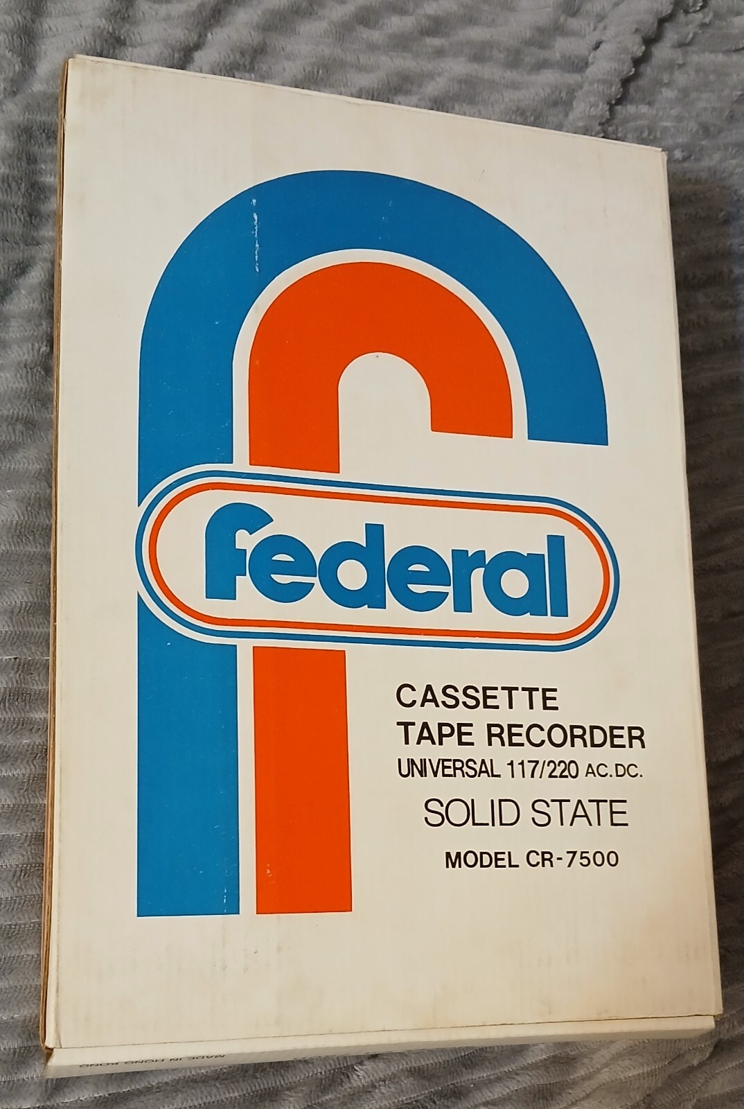 Vintage Solid State Portable Cassette Tape Recorder CR-7500 FEDERAL NOS bnib NEW