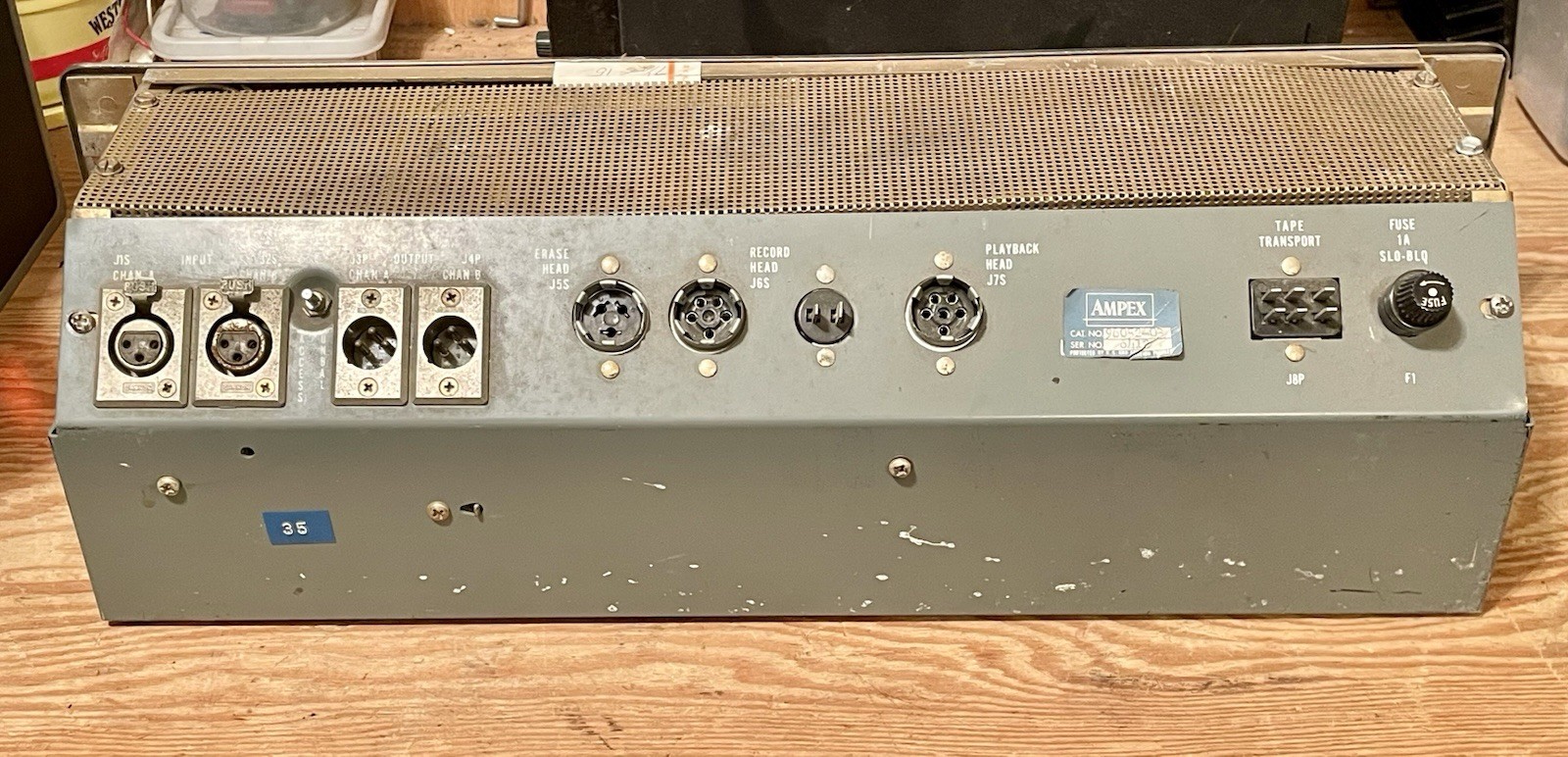 Vintage ’60s Ampex PR-10-2 tube-type two-channel electronics 7.5/15 ips preamp