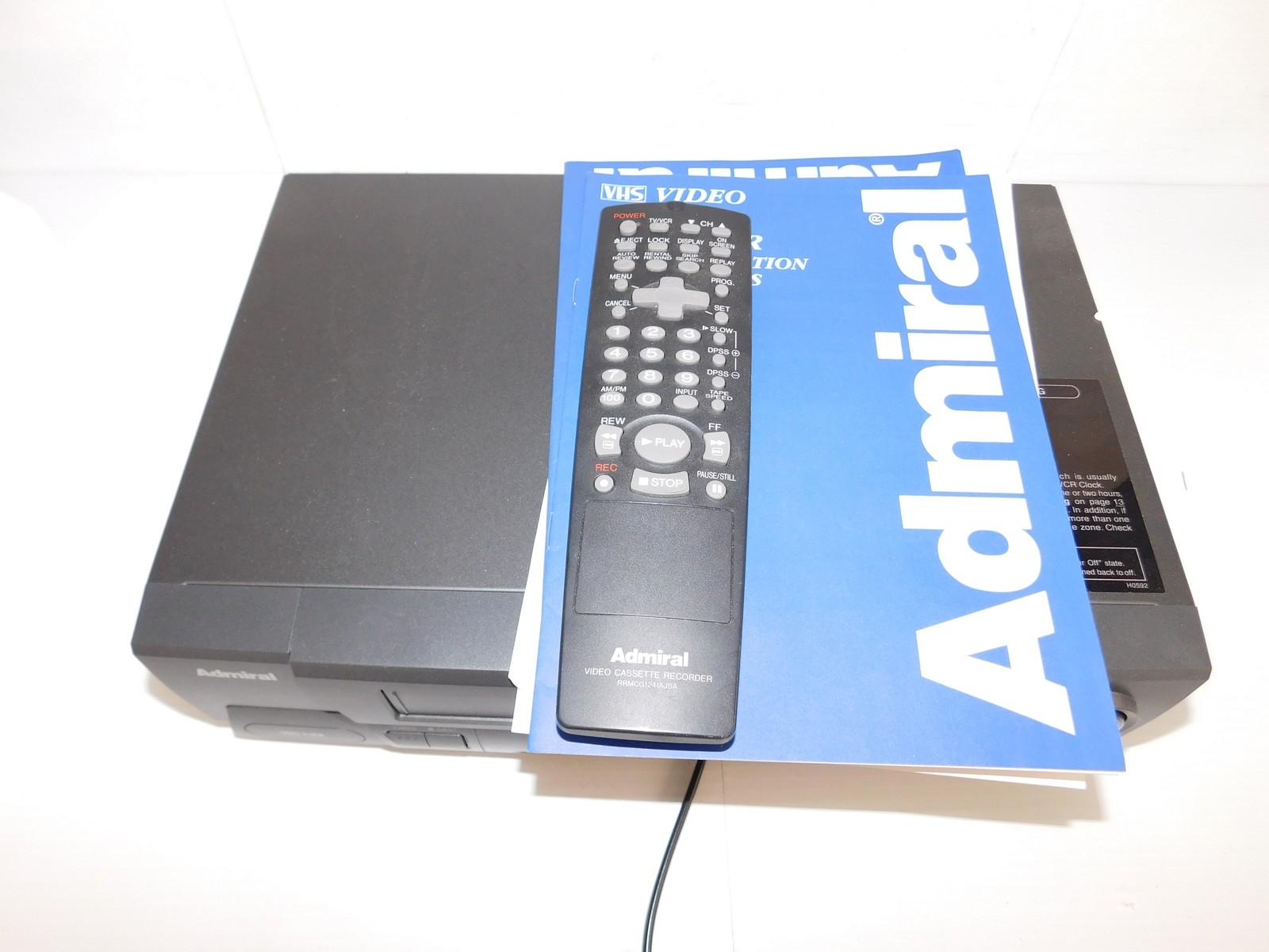 ADMIRAL VHS 4 HEAD VCR #2045400 Model JSJ20454 (JJS15)