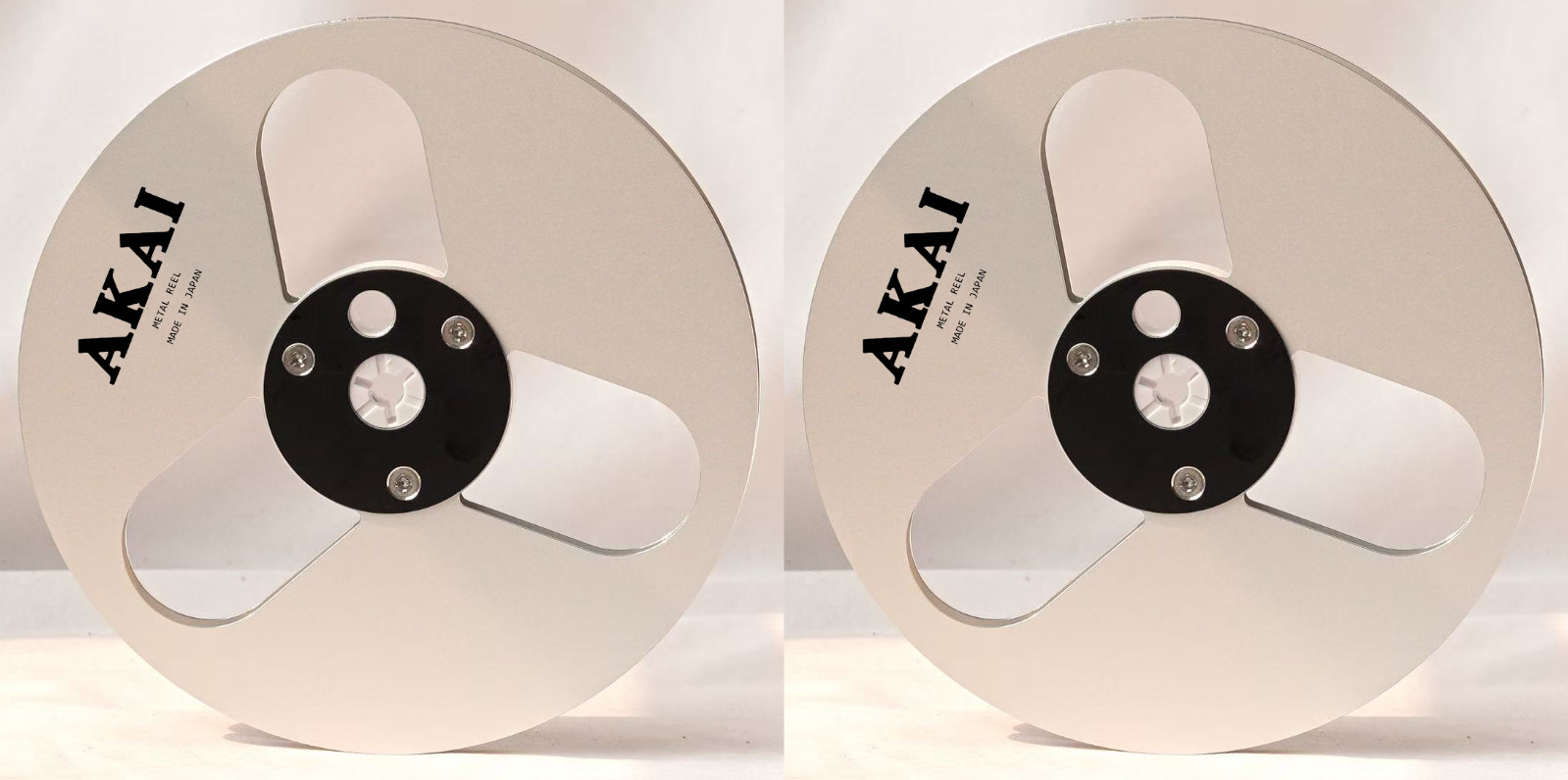 One Pair Blue Black TAPE REEL Akai 7” inch Light Metal Aluminum Take Up Reel