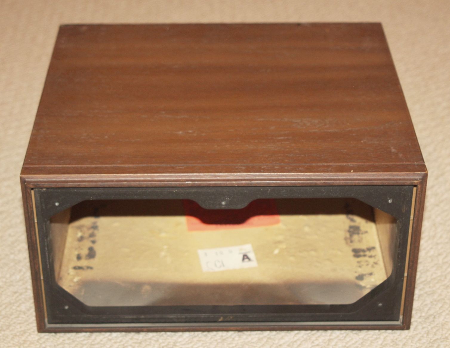 Vintage G.E. Wood Grain Receiver Amp Part – Original Case Housing 14.25 x 12.75″
