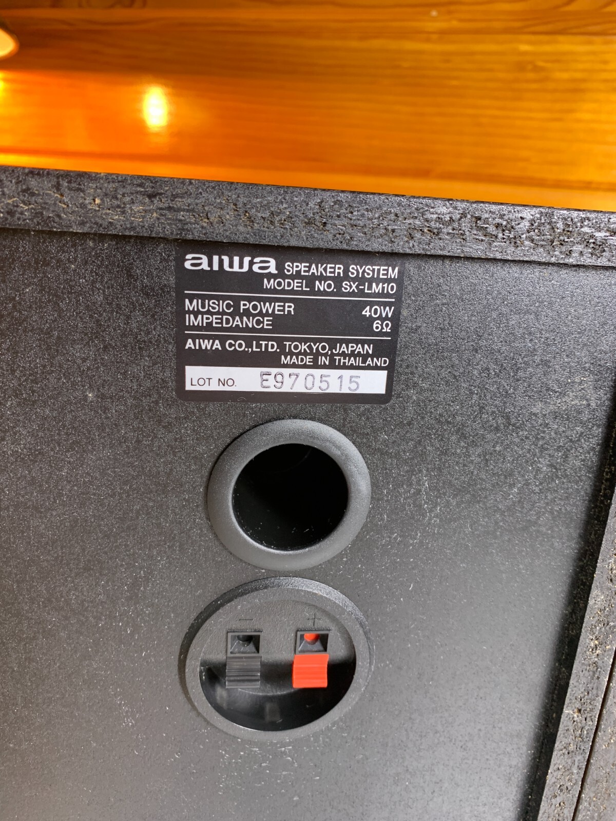 Vintage 1990s 90s AIWA Bookshelf Speakers SX-LM10 40 Watts 6 Ohms 2-Way Brown