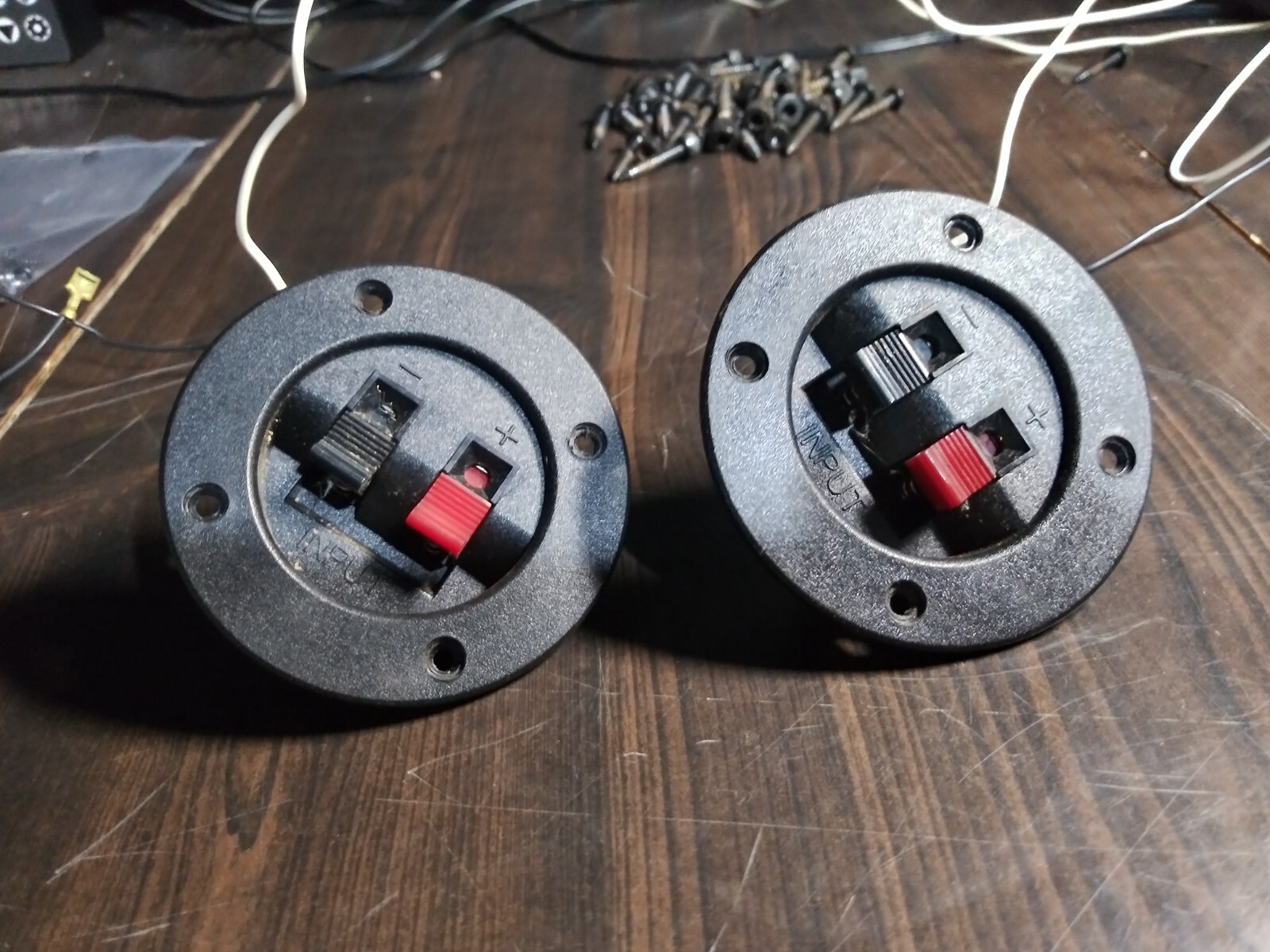 Nice Used Set of Fisher ST-920 Quick Connect Speaker Wire Terminals & Screws