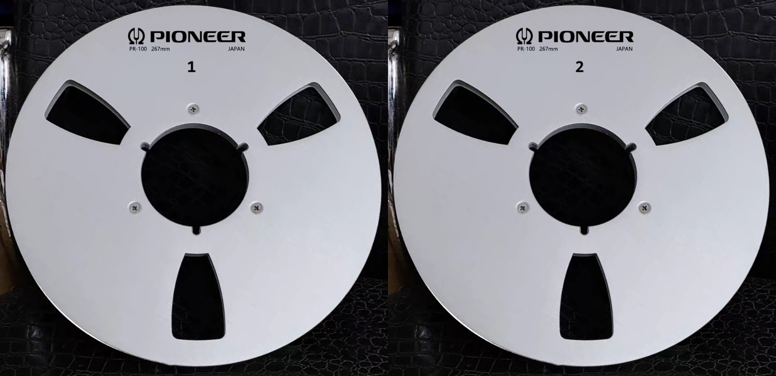 One Pair 10.5” black Pioneer Tape reel High Quality Aluminum Take Up Reel