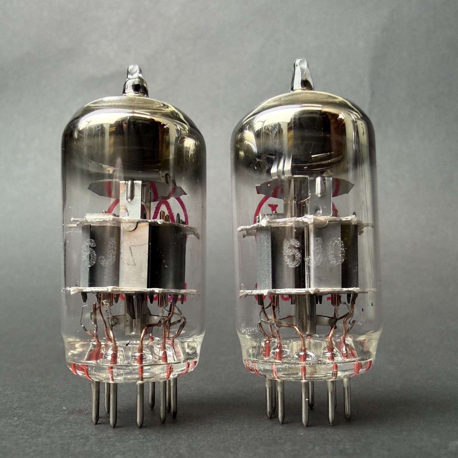12AX7 ECC83 S JJ Electronic Tubes Short Plate NOS Matched Pair. TV7 Test. E-3&4.