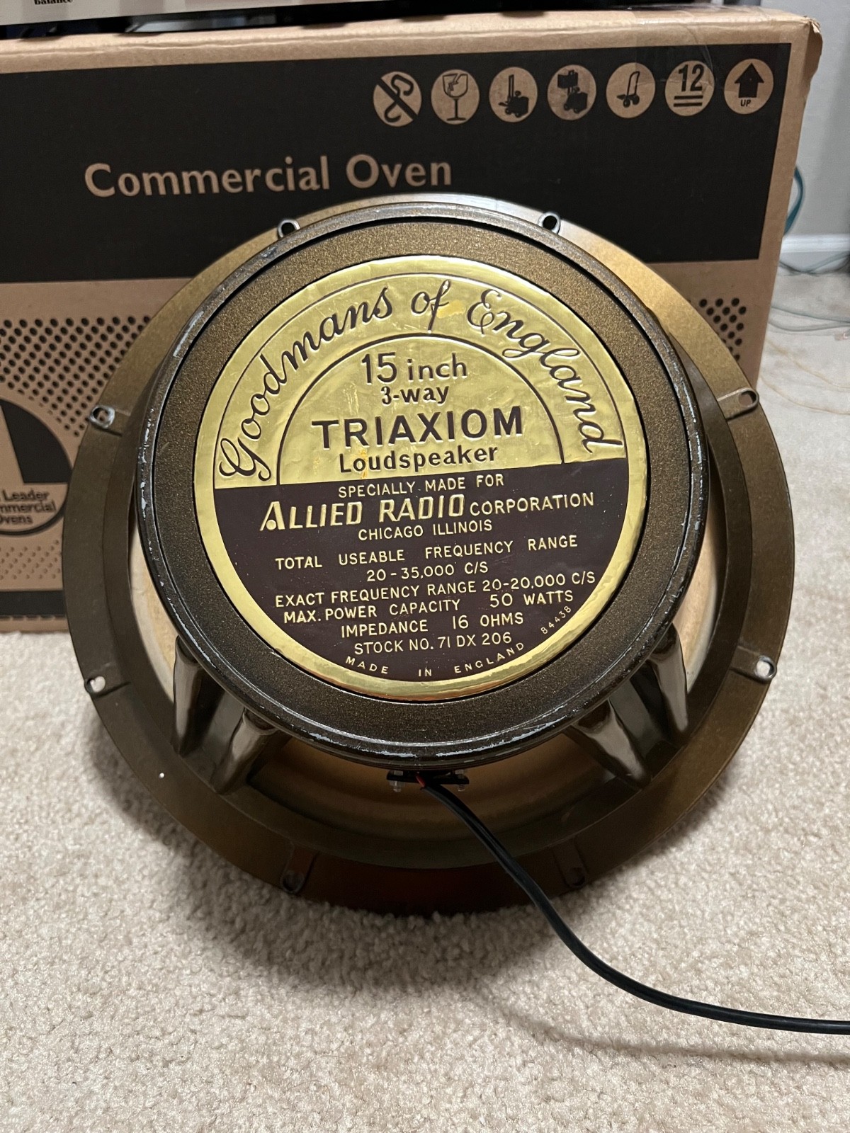 Goodmans 15″Triaxiom Made in England… ( 1 ) Single