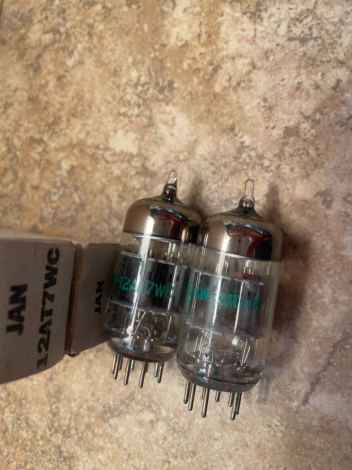 Pair Vintage GE Jan 12AT7 WC Vacuum Tubes