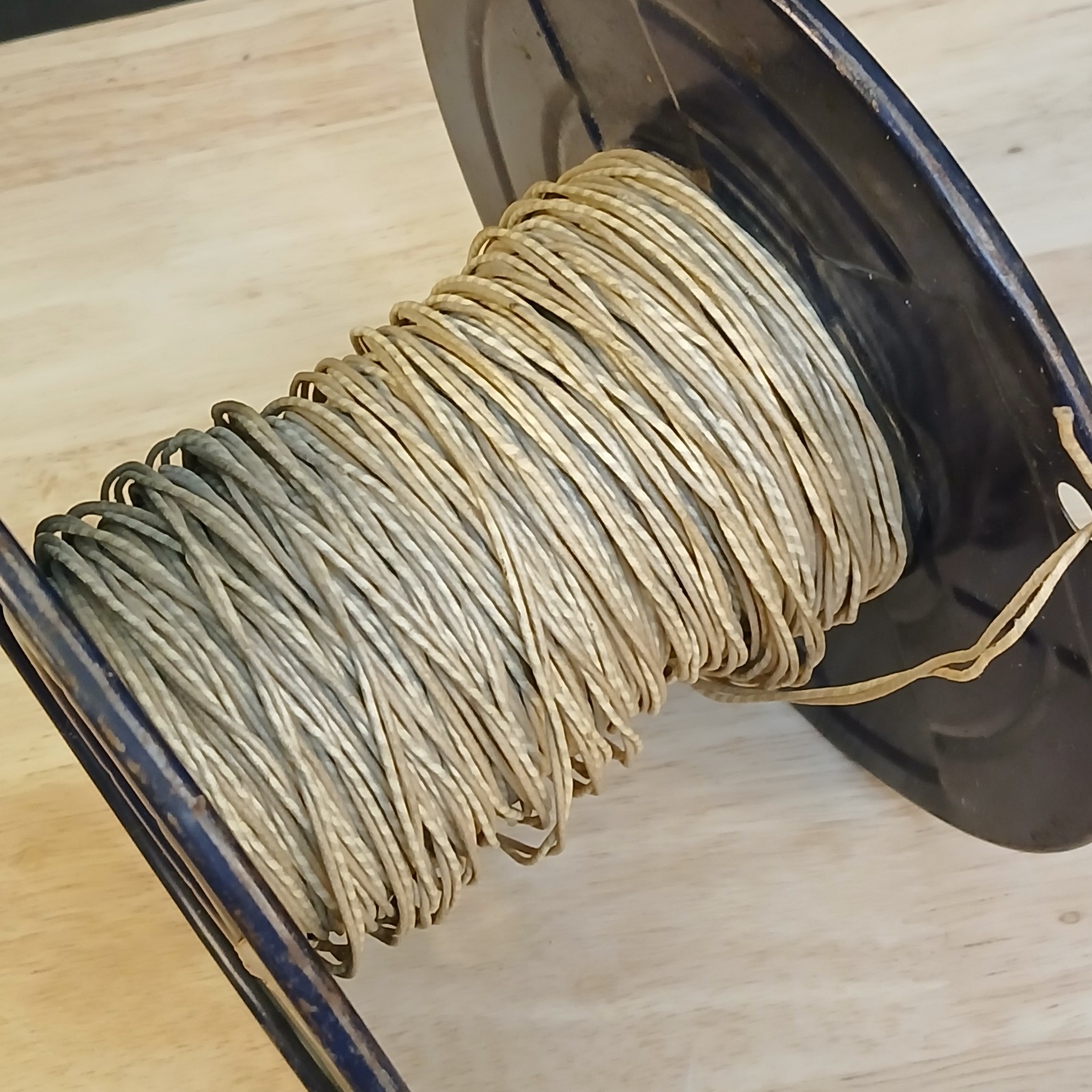 Partial Roll Western Electric 22 Gauge Cloth Covered Wire Double Strand 2 Colors