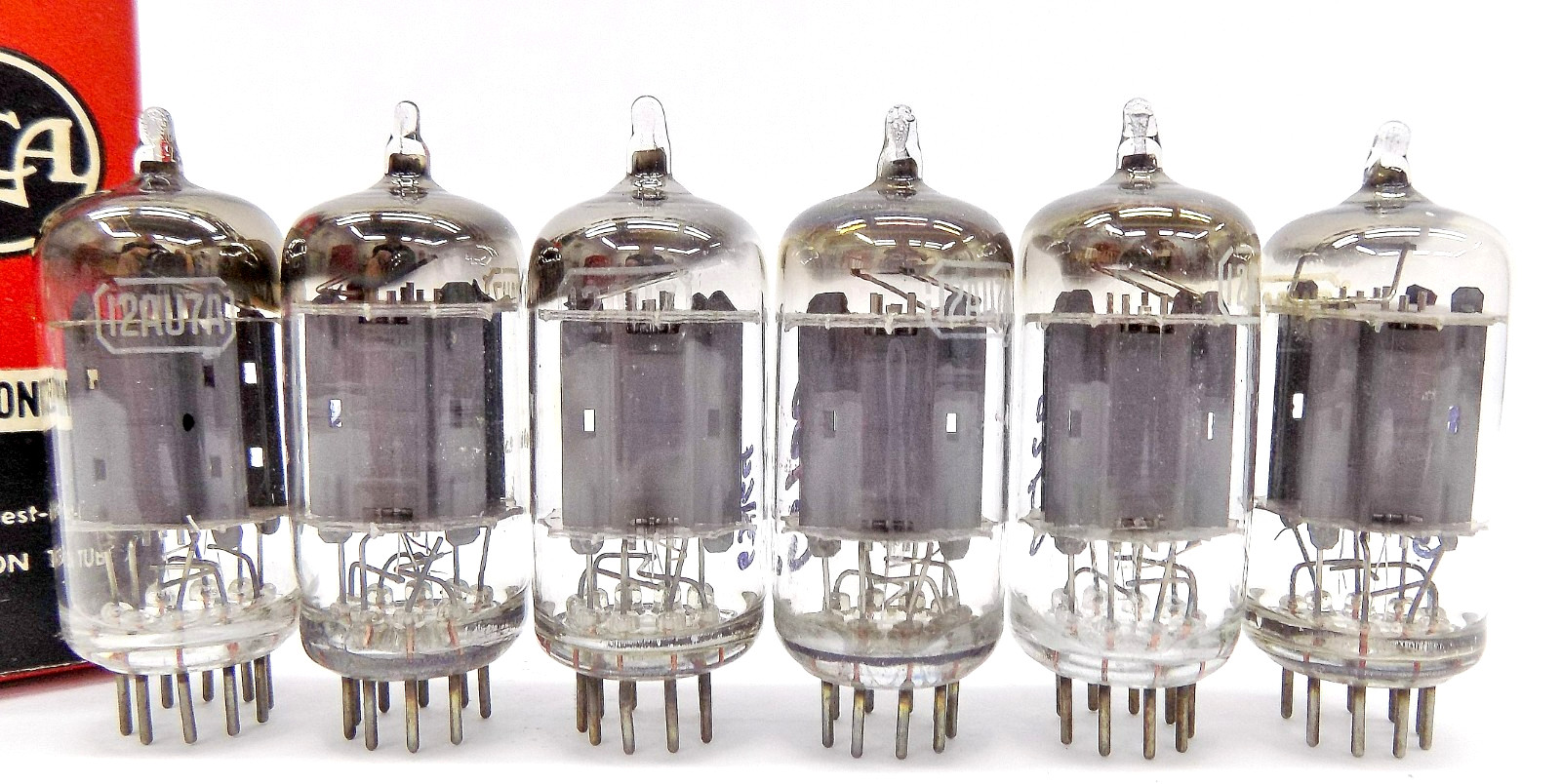 6 Nice Tested Late 1950’s/Early 1960’s RCA 12AU7A/ECC82 Vacuum Tubes