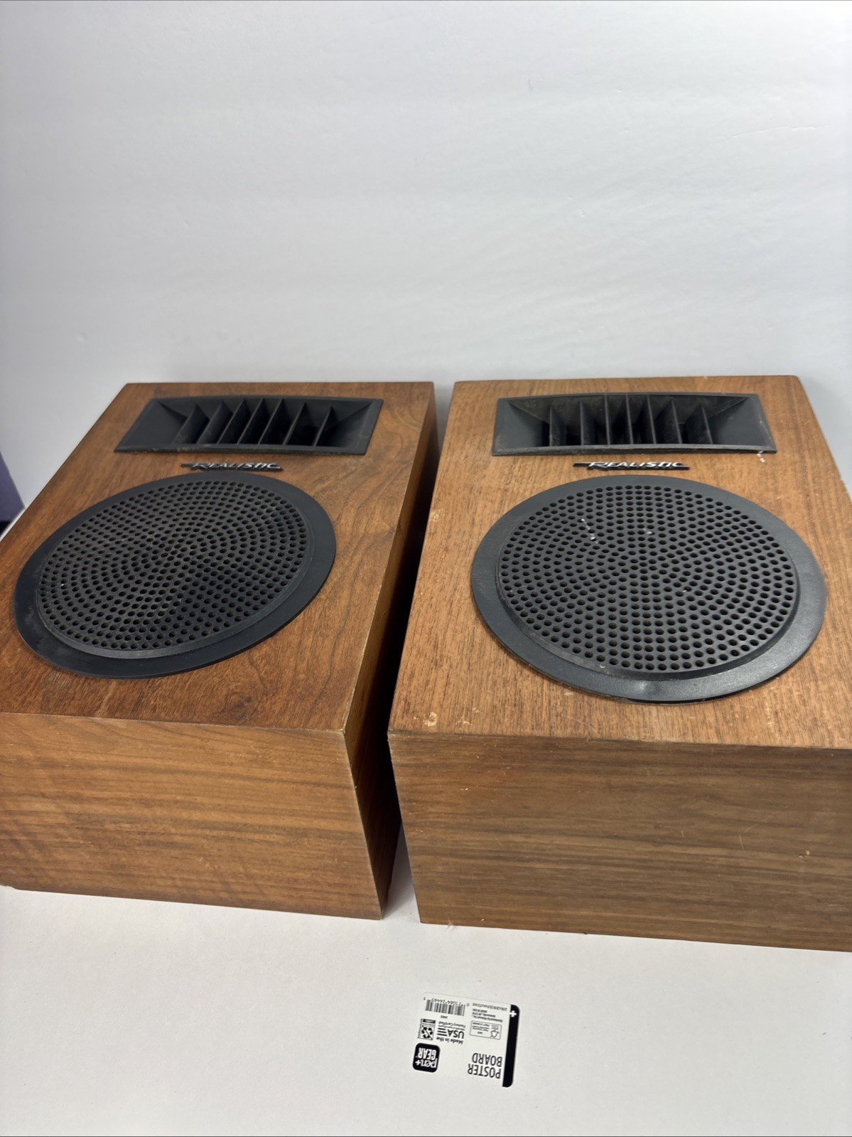 VINTAGE 70s Radio Shack Realistic Minimus-5 Tandy Wood Bookshelf Speaker 40-255B