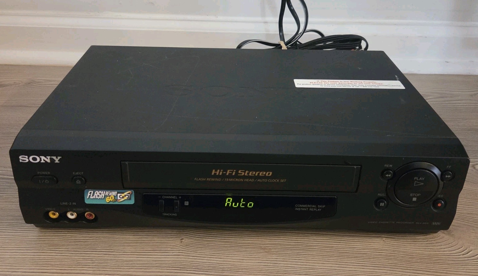 Sony SLV-N55 Hi-Fi Stereo VHS VCR Video Cassette Recorder /w Remote Tested *Read