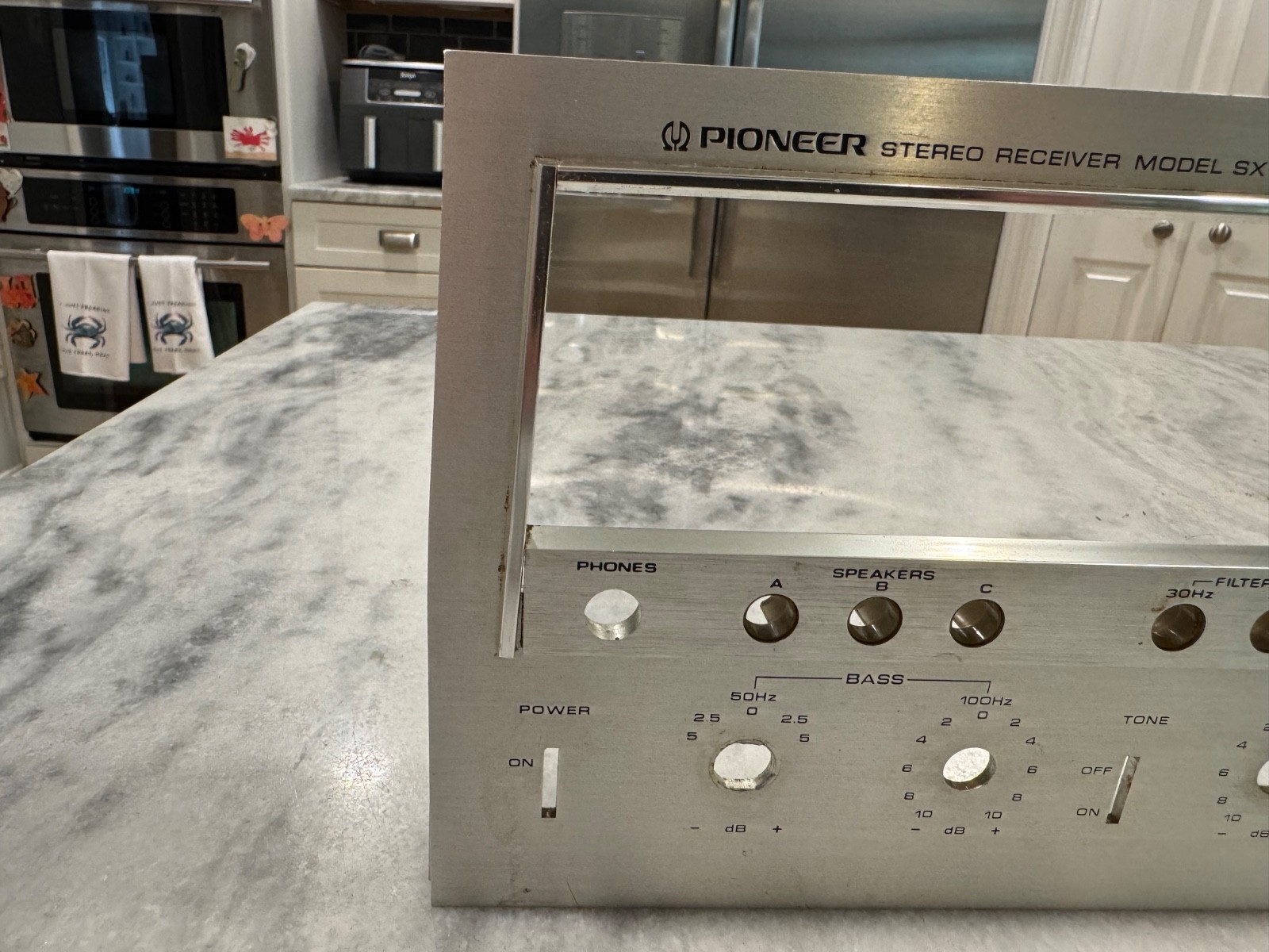 PIONEER SX-1250 PARTS OR REPAIR Faceplate No Glass Bent See Imagines Description