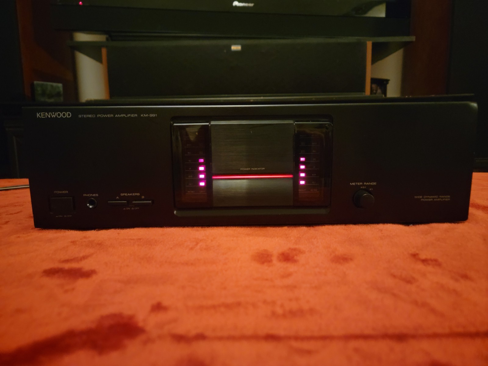 Kenwood KM-991 Stereo Power Amplifier Vintage 150W/Ch Working Power Meters