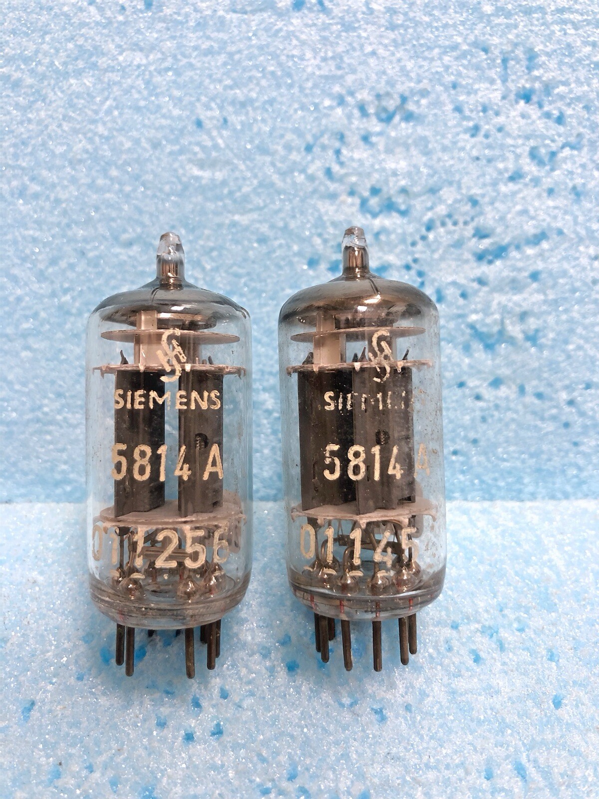 Siemens 5814A 12au7 ecc802s e82cc Long Plate Triple Mica NOS NIB, One Pair