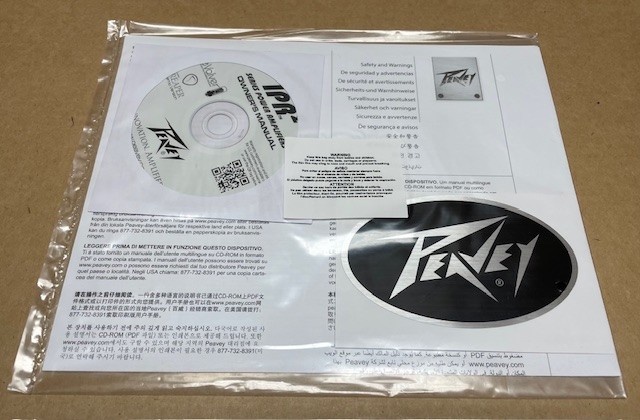 PEAVEY IPR2 Power Amplifiers – *Original Paperwork Owner’s Manual with CD Manual