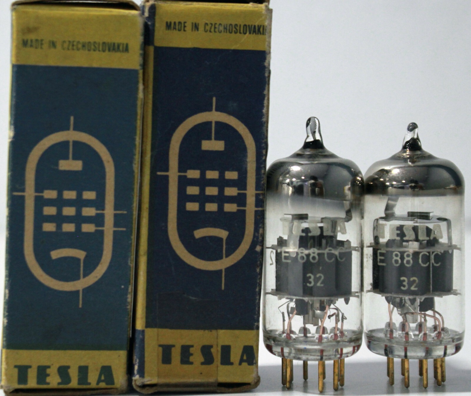E88CC TESLA Top O Getter Gold Pin Made in CZECHOSLOVAKIA AmplitrexTested Qty 1MP