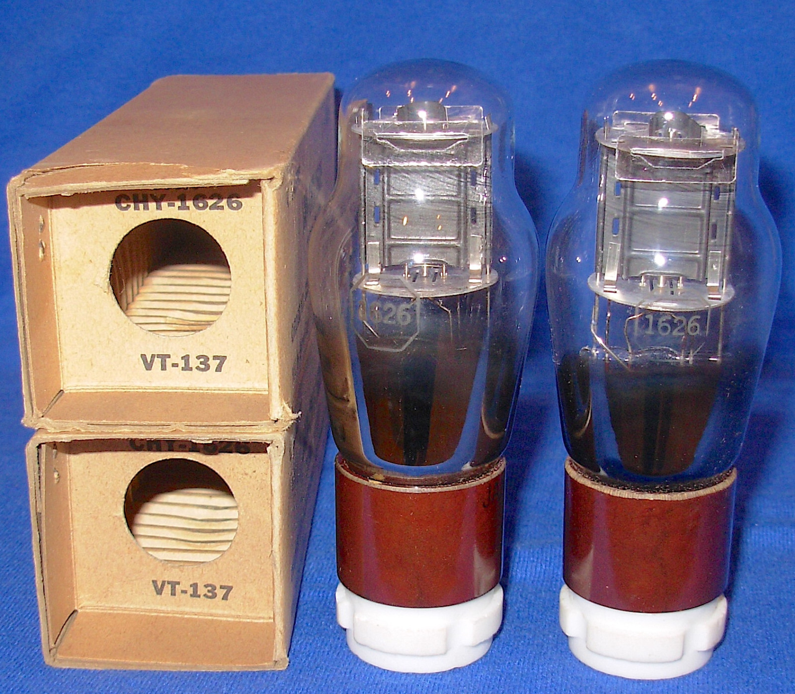 NOS NIB Pair Hytron 1626 / VT-137 Triode Vacuum Tubes