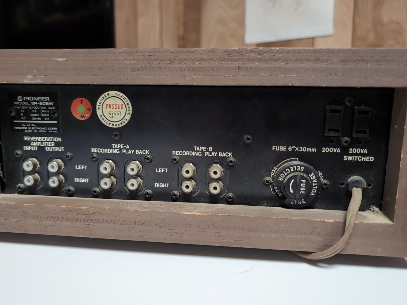 Vintage Pioneer SR-202W Reverberation Amplifier Analog Hi-Fi 1970s Stereo Japan