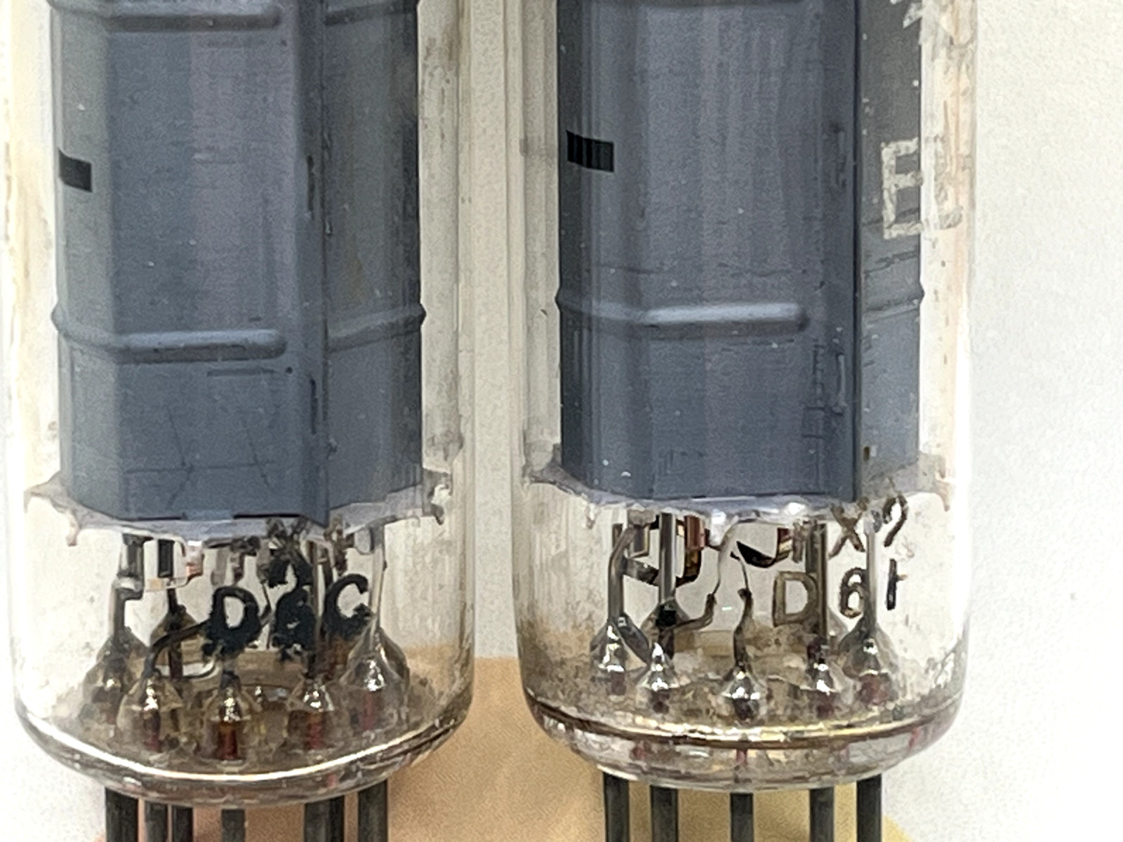 Valvo EL84 6BQ5 Coin Elliptical Getter Matched Pair-Hamburg ’56 rX1/rX2 – Strong