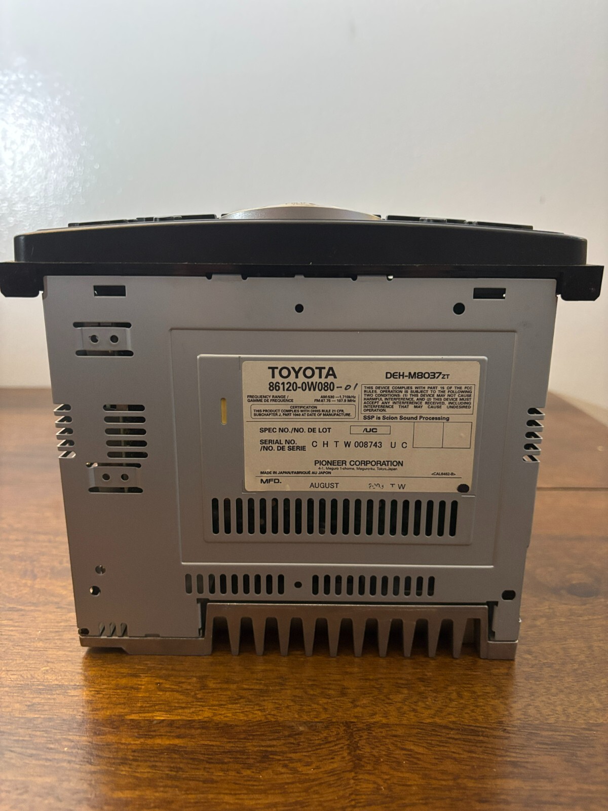 Toyota Scion Am/Fm CD Car Stereo Part 86120-OW100