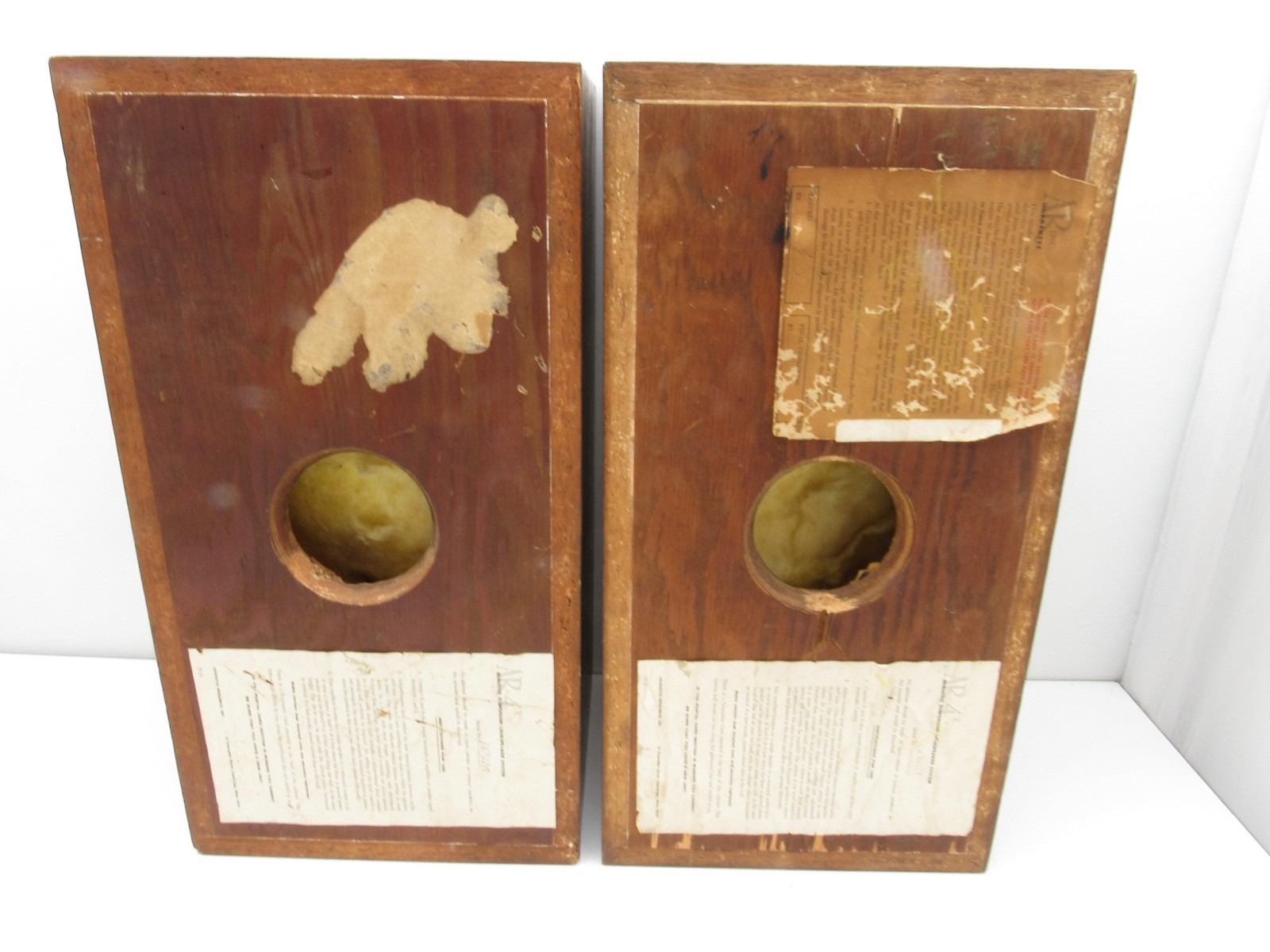 PAIR Acoustic Research AR-4x ORIGINAL EMPTY WOOD CABINETS