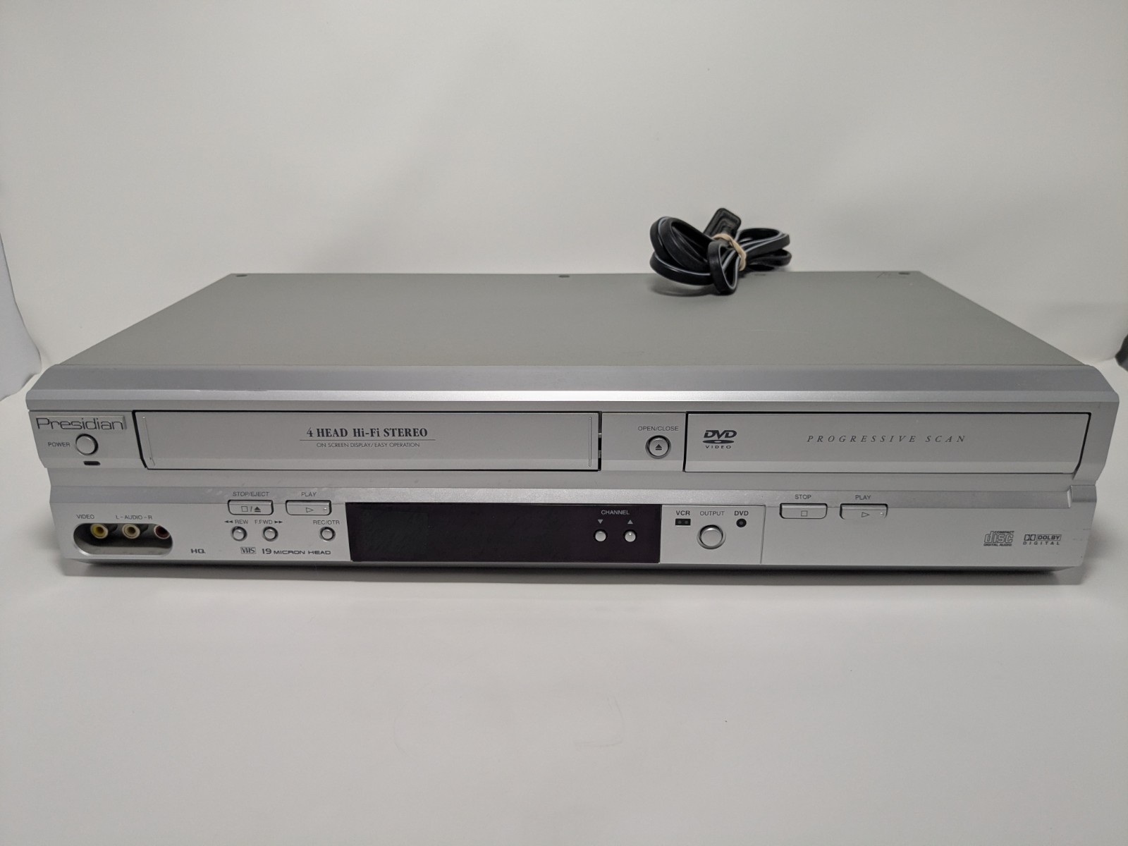 Presidian PDC-3286 VHS VCR Player Recorder DVD 4 Head Hi-Fi DVD Works VHS Doesnt