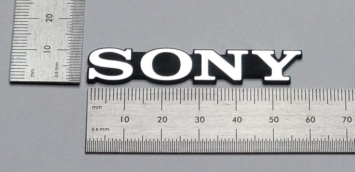SONY KV-30HS420 Badge Logo Emblem Label Custom Incised Acrylic With Adhesive