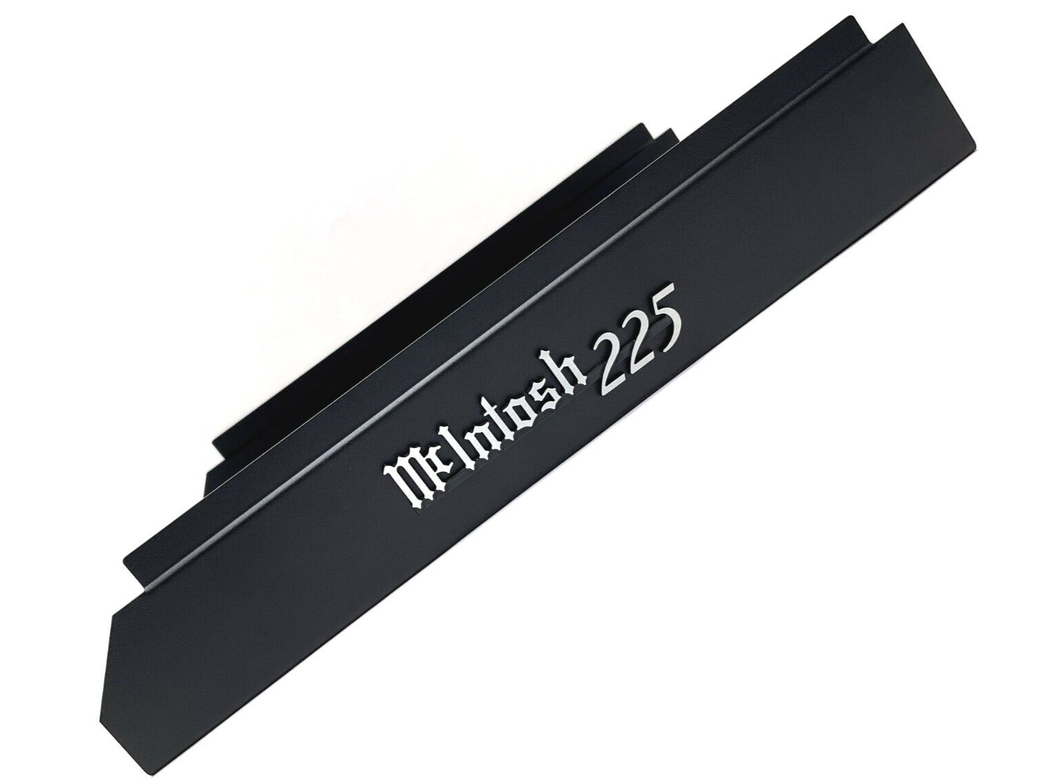 McINTOSH MC225 AMPLIFIER LOGO EMBLEM BADGE BLACK+BRUSHED – for DIY