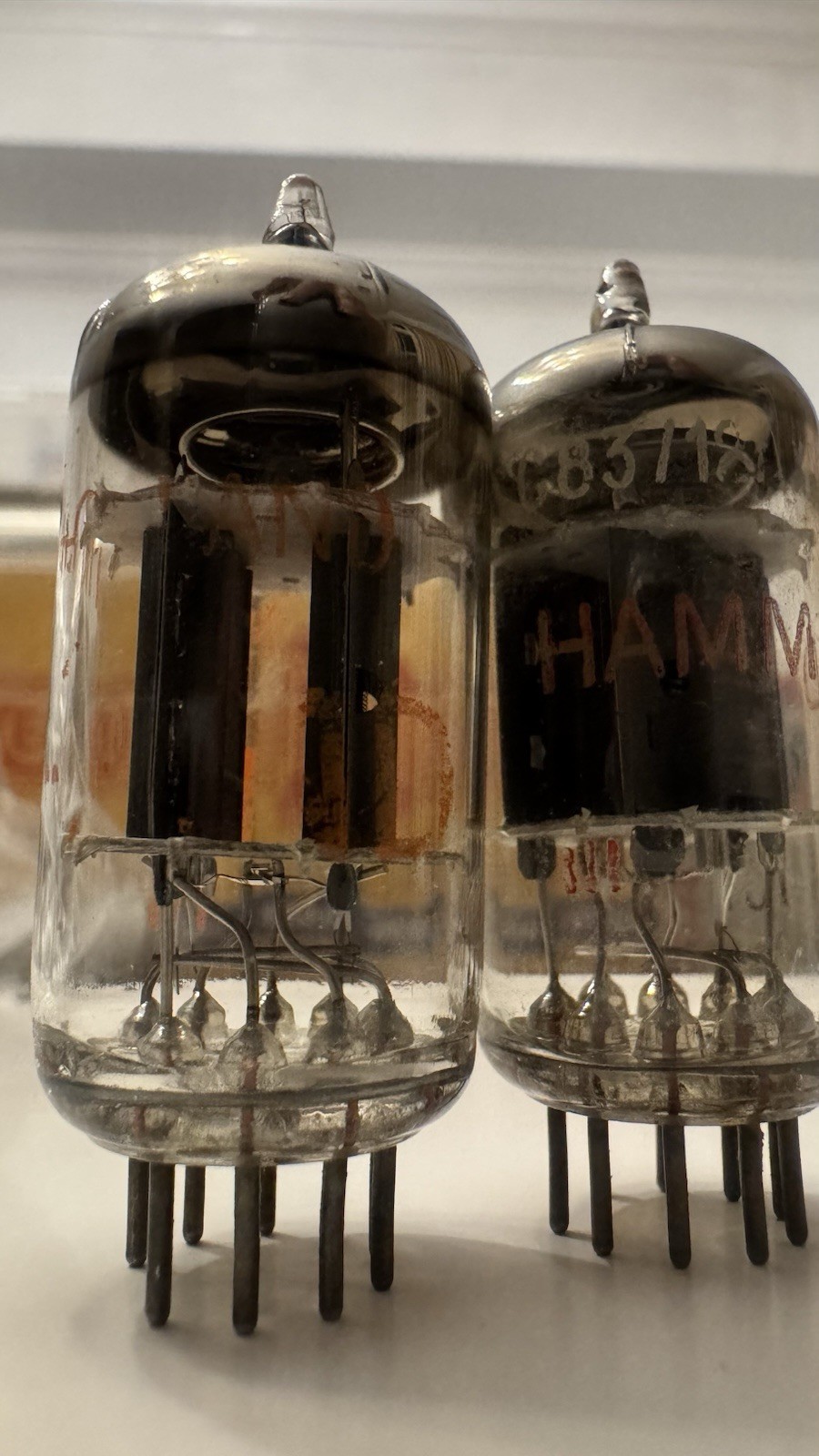 Matched Pair Amperex NOS ECC83 12AX7 Hammond Rare Grail Tone Heerlan