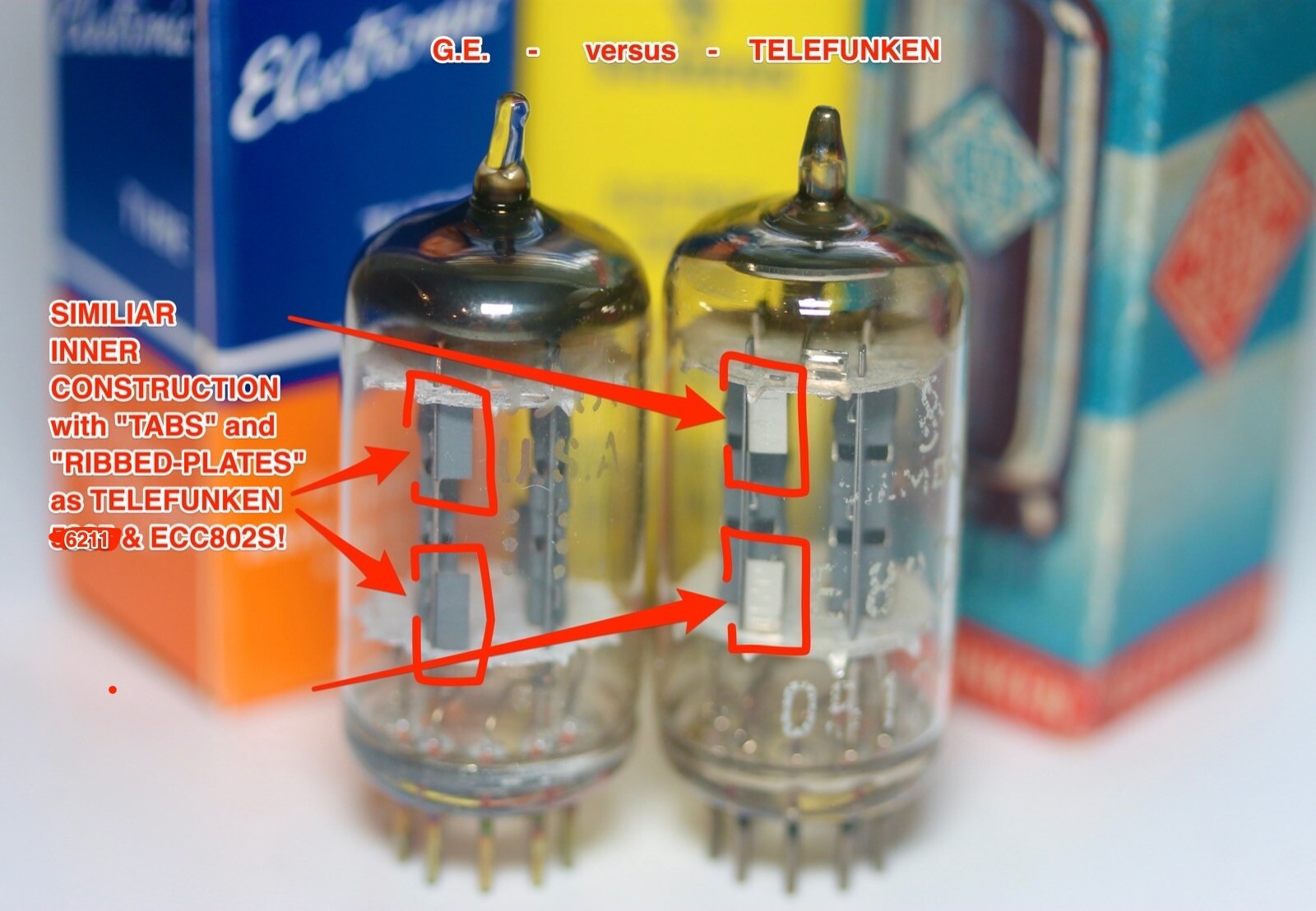 NOS GE 5-STAR ***** 6211 (Sub for ECC802S) MATCHED-PAIR D-GETTER TUBES 100% 1962