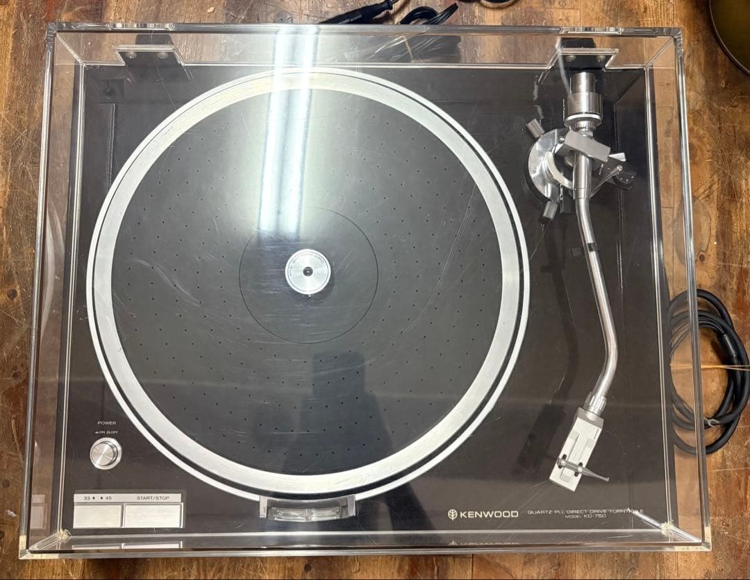 Kenwood KD-750 Turntable DirectDrive QuartzPLL Manual 120V240V FullyFunction