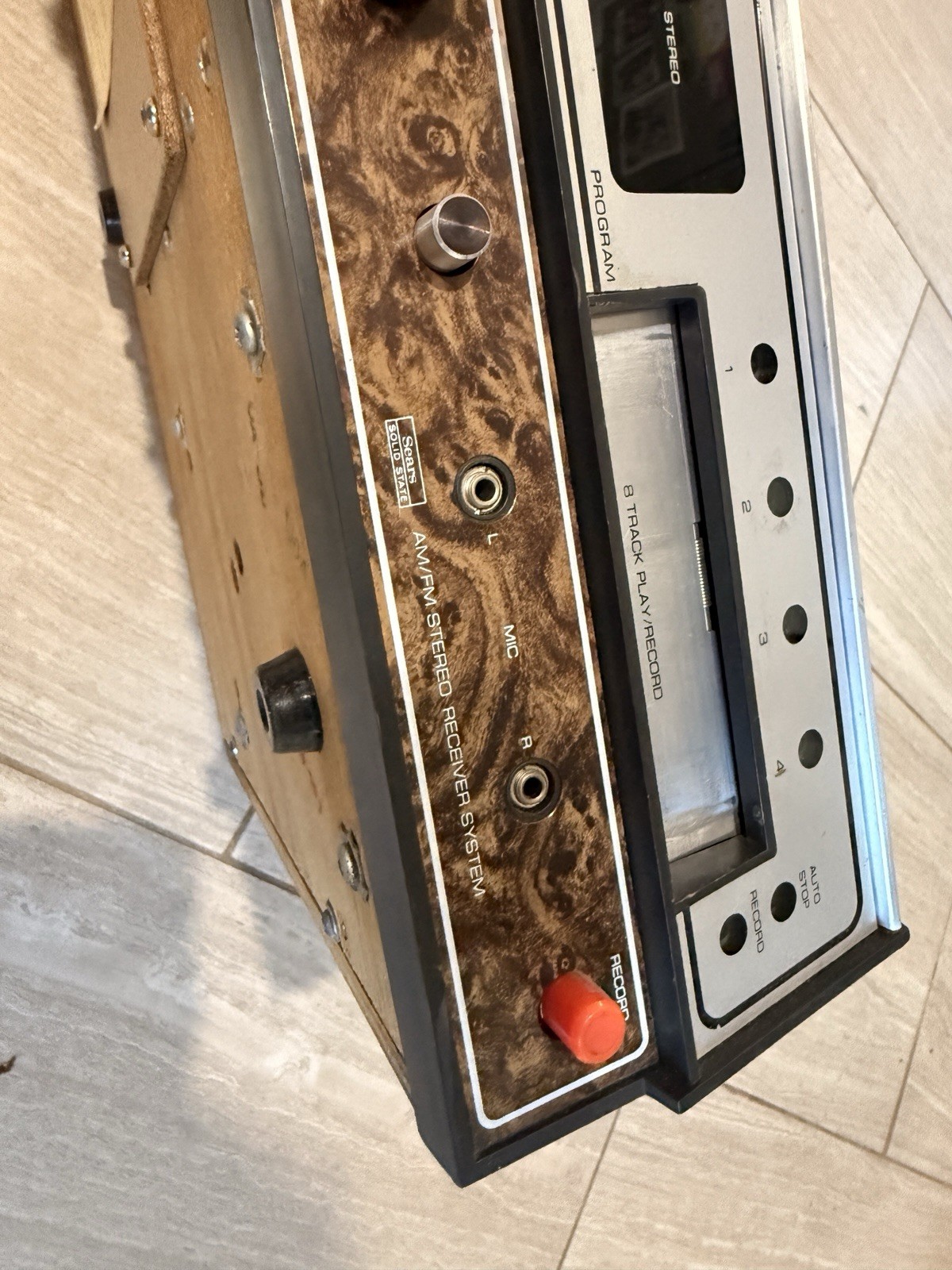 Vintage Sears Solid State AM/FM Stereo 8-Track Player & Recorder