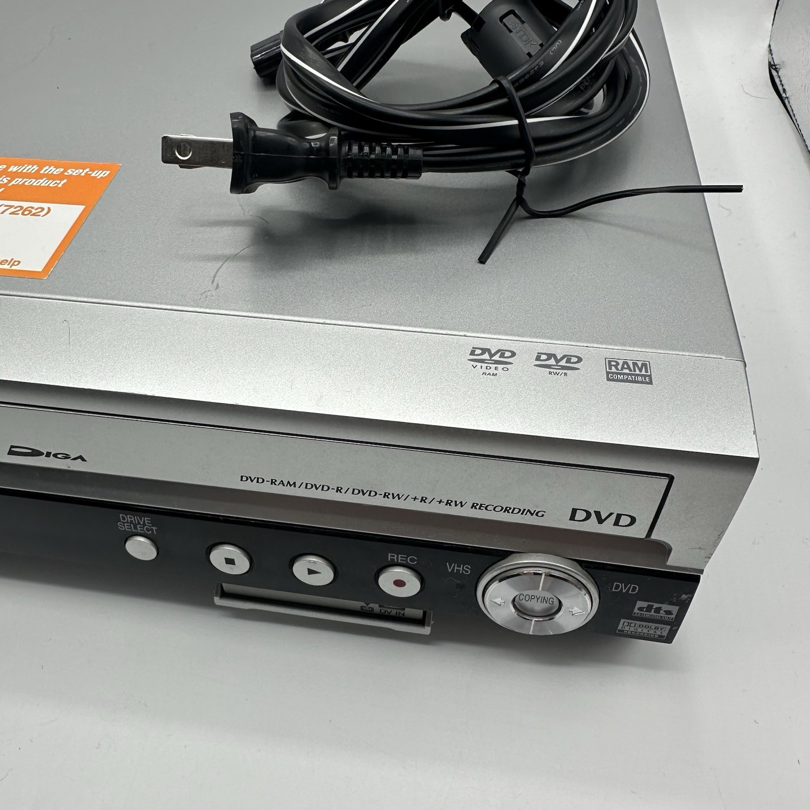 Panasonic DMR-ES35V DVD VHS Recorder Player VCR Combo Tested Working NO Remote