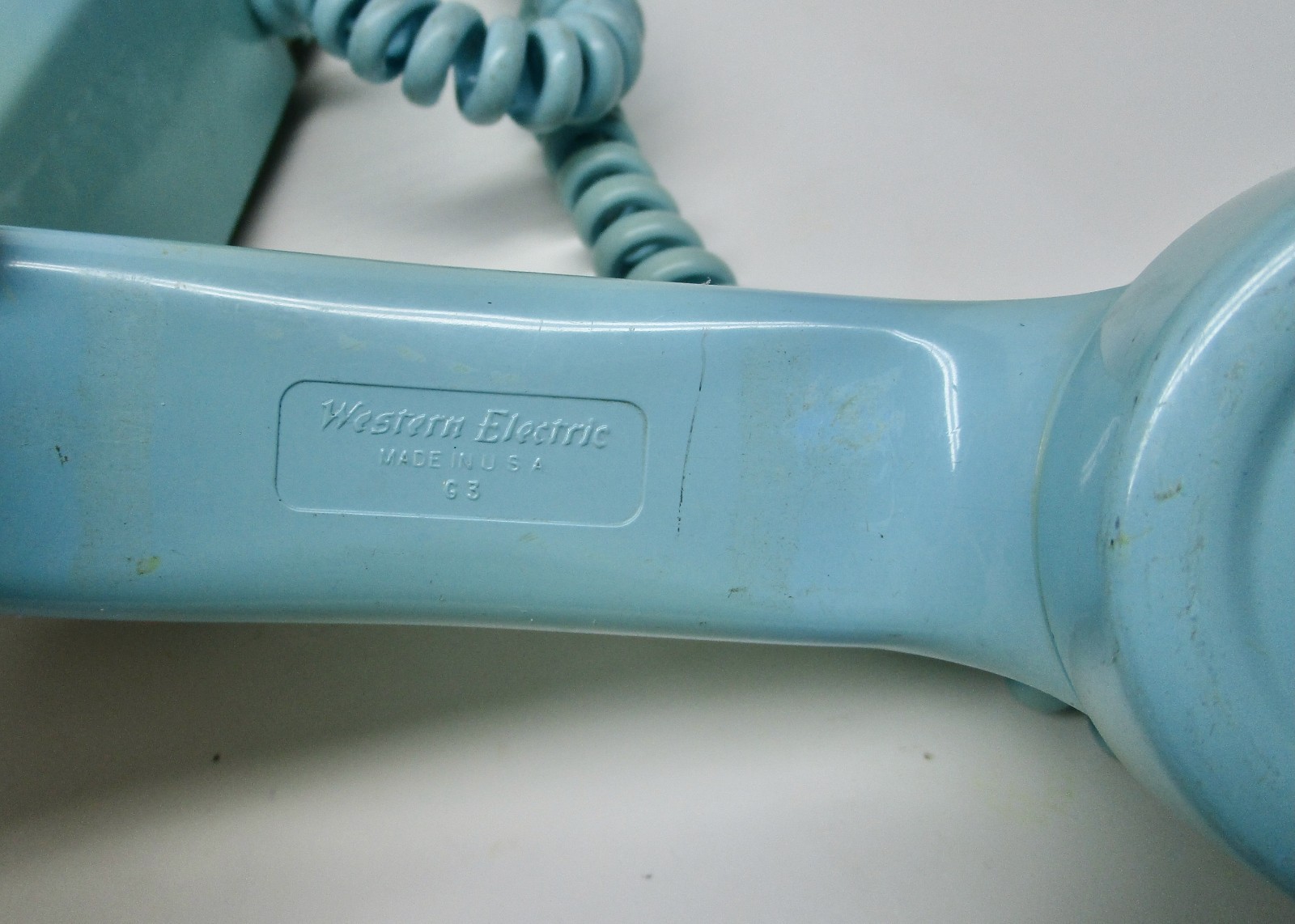 Vintage Bell System Western Electric rotary phone telephone turquoise blue green