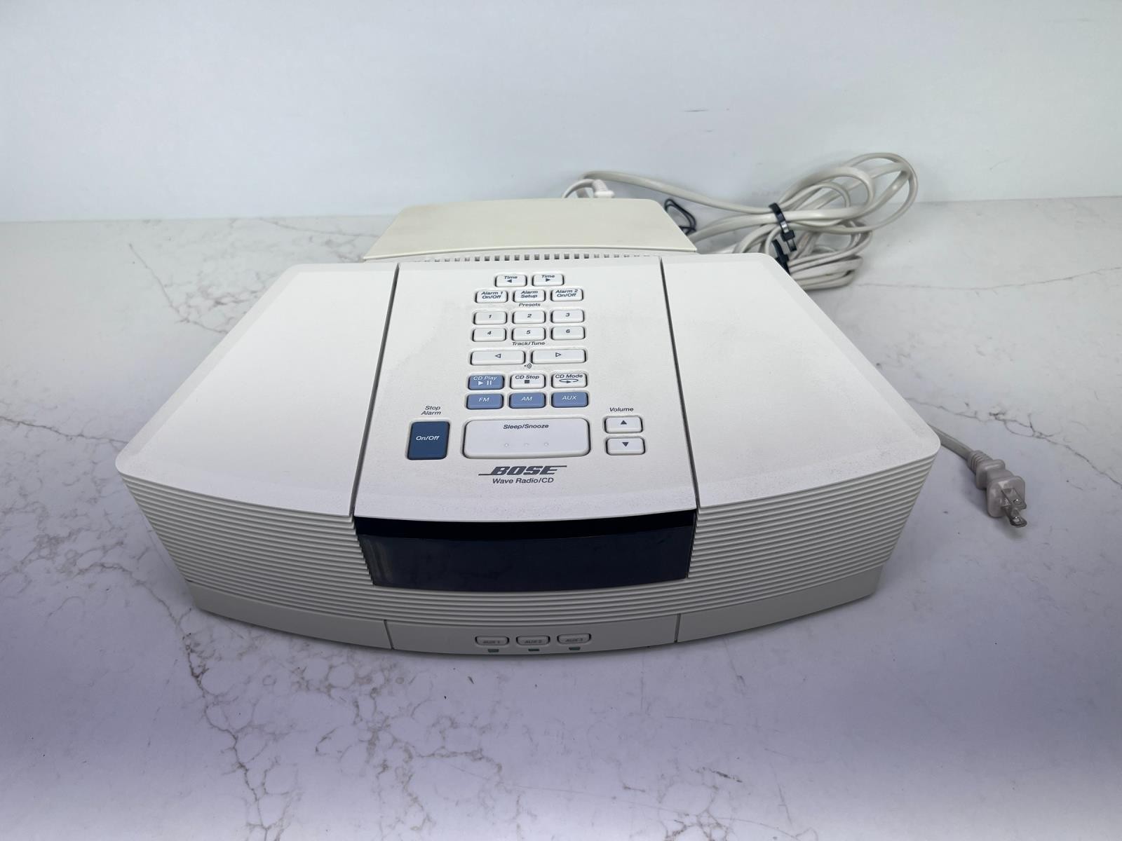 Bose Wave Radio CD AM-FM Clock Alarm AWRC1P + Pedestal AWACCQ