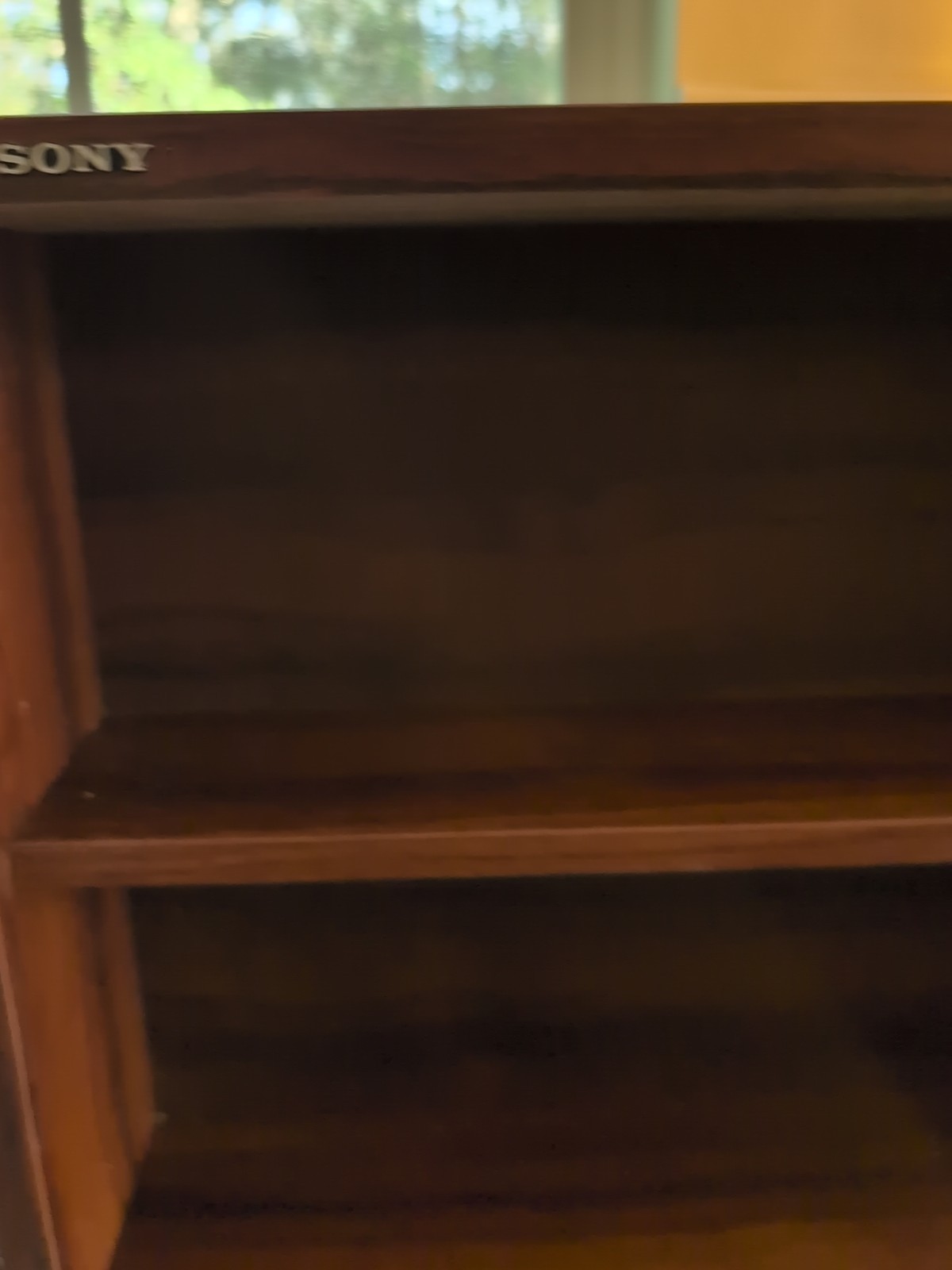 Sony Beta-Max Tape Shelf Rare Vintage Wood. Great Condition.