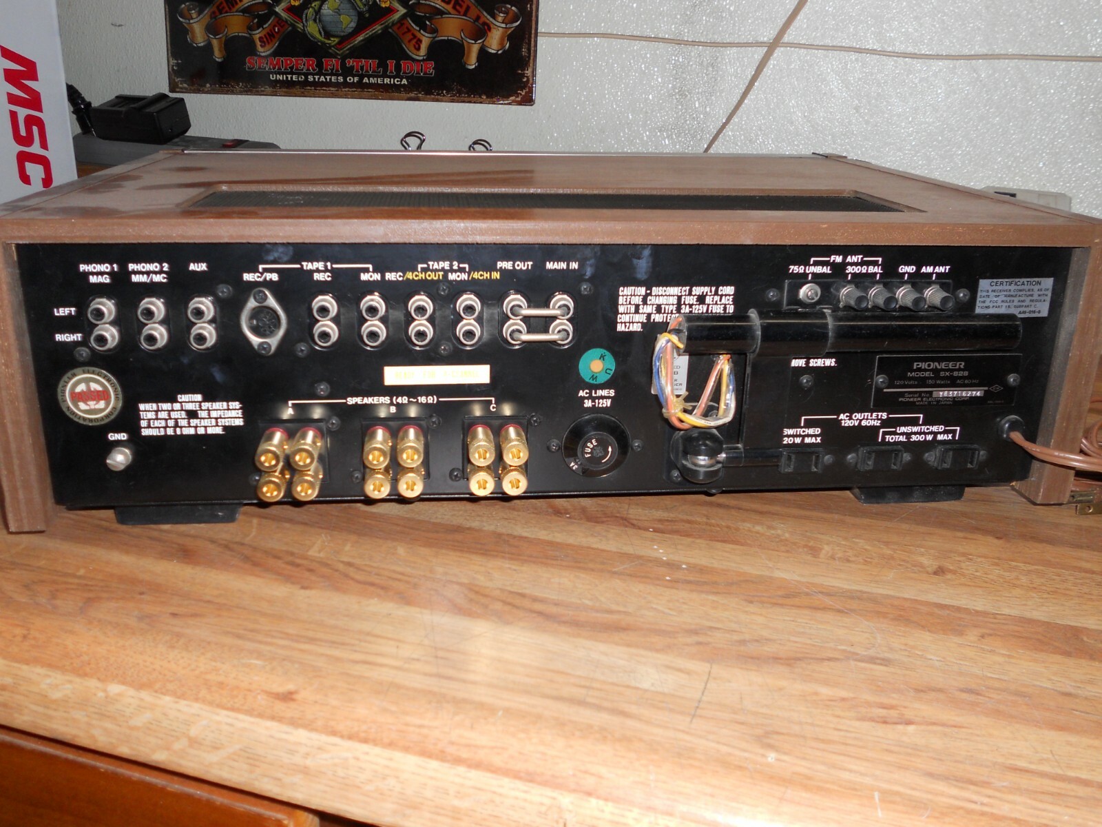 Pioneer- SX-828 QX-9900 New!! Speaker Binding Post!! No-Speaker Plugs! K72-028