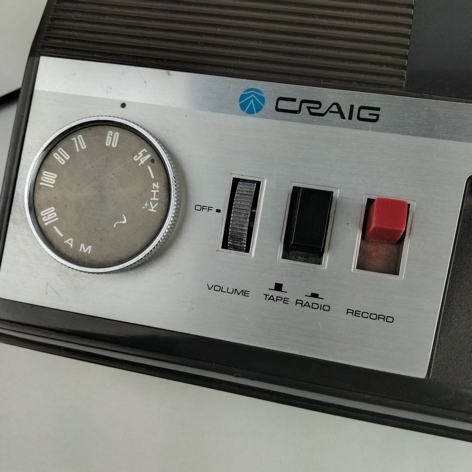 Vintage 1970s Craig 2607 Portable Cassette Player For Parts Repair Radio Works