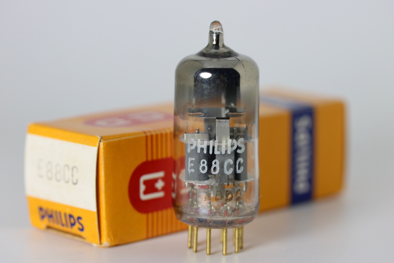 NOS 1968 PHILIPS AMPEREX HOLLAND E88CC 6922 MIRROR-MATCHED TUBE AMPLITREX TESTED