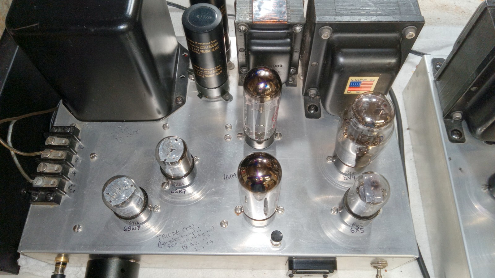 Pair KT77 Tube Mono Amplifiers Ultra Linear Eico Transformers Work Great