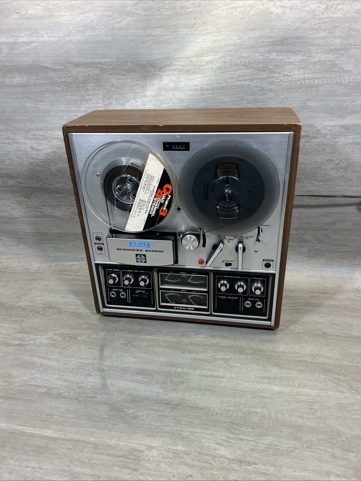 Akai 1730ss Reel To Reel Power Tested READ PLAYS NEEDS SERVICE OR FOR PARTS