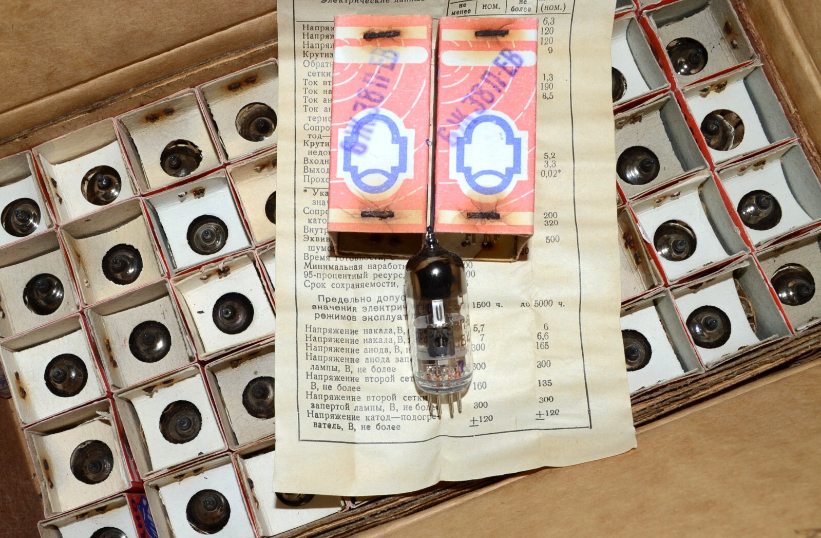 10x 6J38P-EV = EF190, 6BH6 HF Pentode Tube REFLECTOR Soviet 10/1984 NEW in BOX