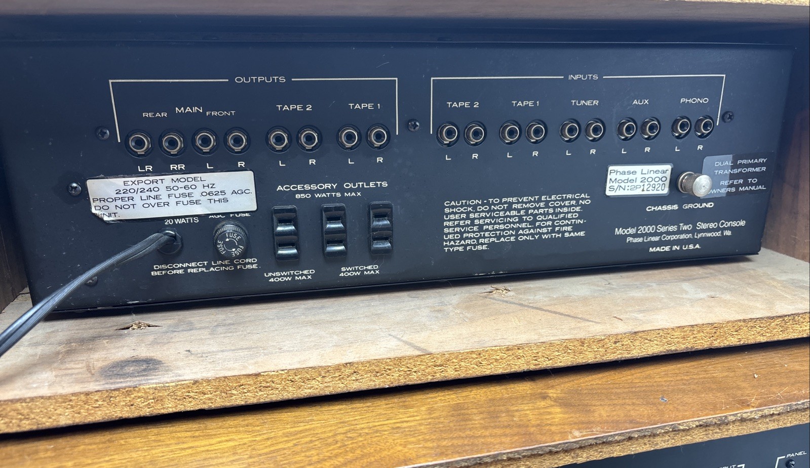 Phase Linear Series II System – 2000Preamp 5000 Tuner 700 Series 2 Power Amp