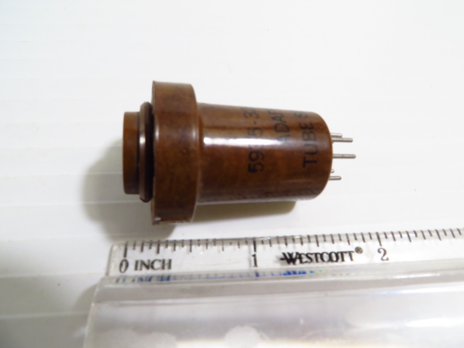 Vintage Vector 7-Pin Tube Adapter Test Socket Brown, U-104/U, FREE 2-3 Day Ship!