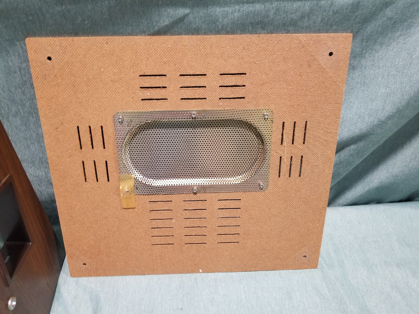 Sony TC 366 Reel to Reel ~ Wood Case Back and Feet Name Plate Hardware
