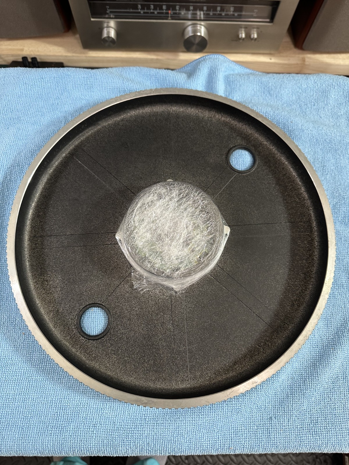 Technics SL-Q3 Vintage Turntable parts Original Platter & rubber mat