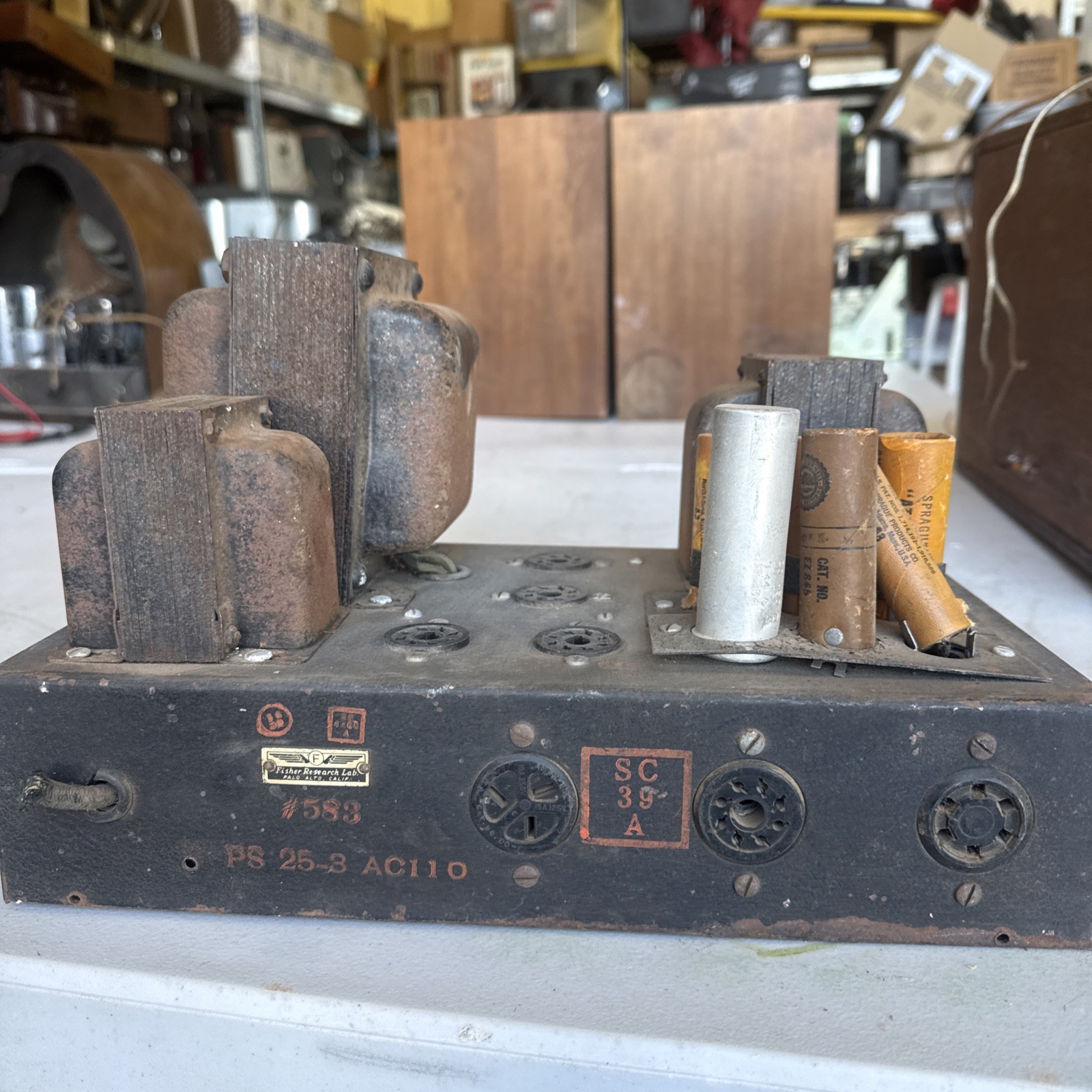 Vintage 1930s Fisher Research Ps 25-3 Tube Power Supply Project